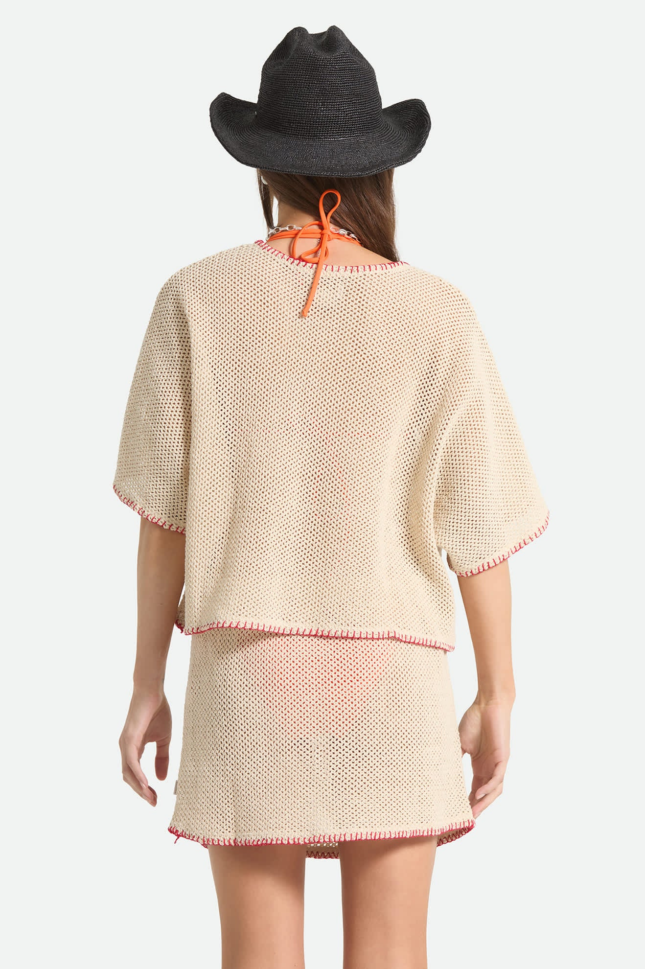 BRIXTON The crochet cover up - Timeless taupe