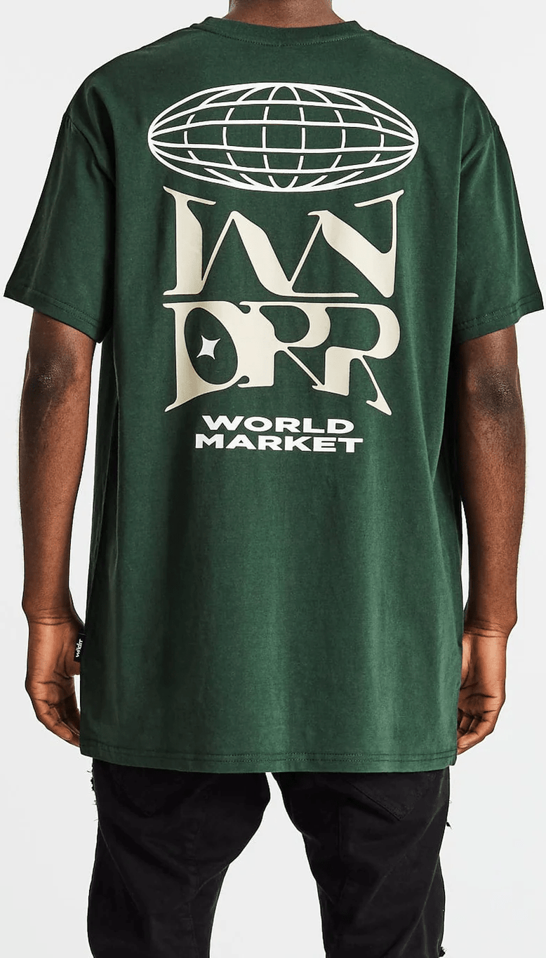 Wndrr market custom fit tee - forrest green