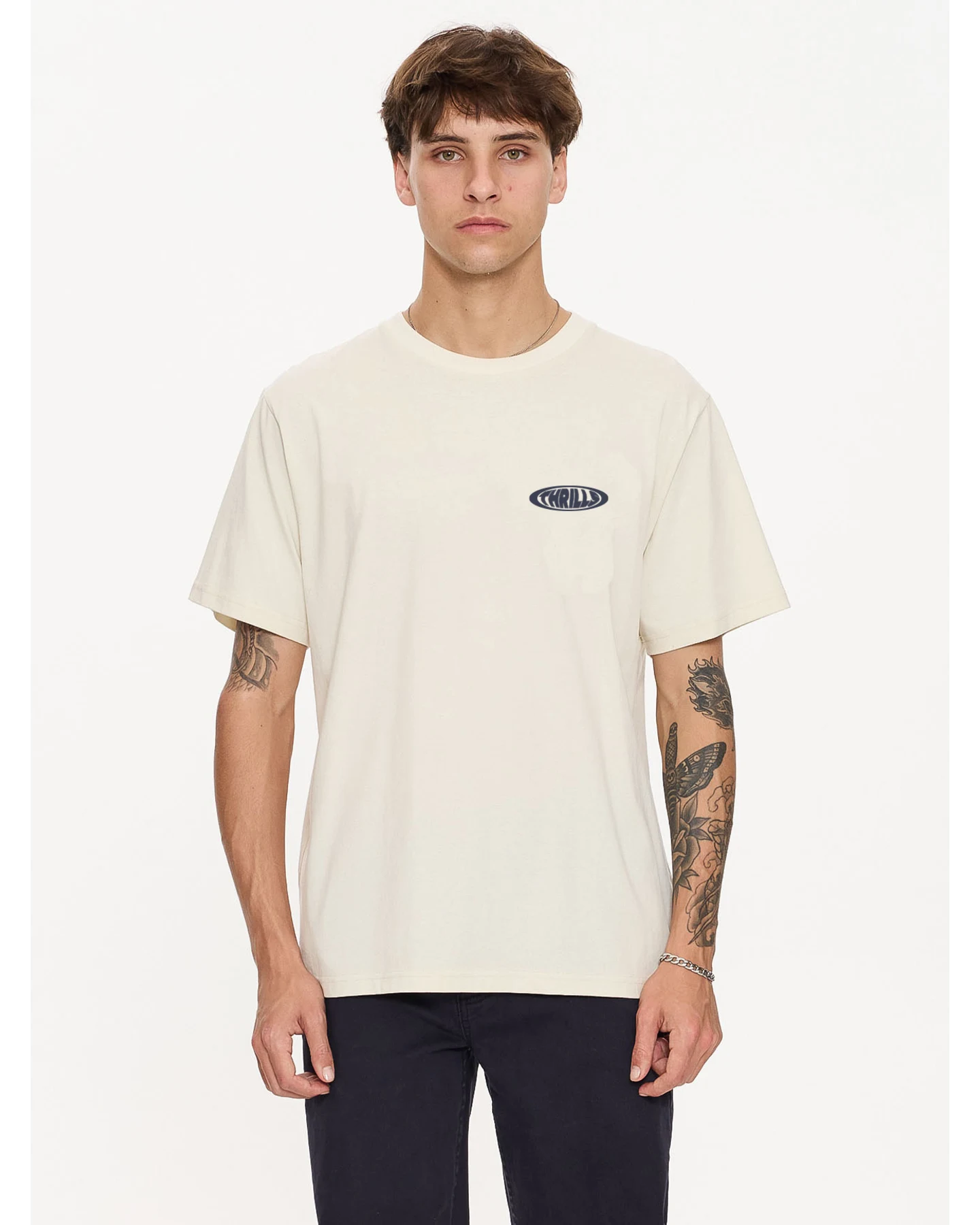 THRILLS Shadowless Oversize Fit Tee - Oatmeal