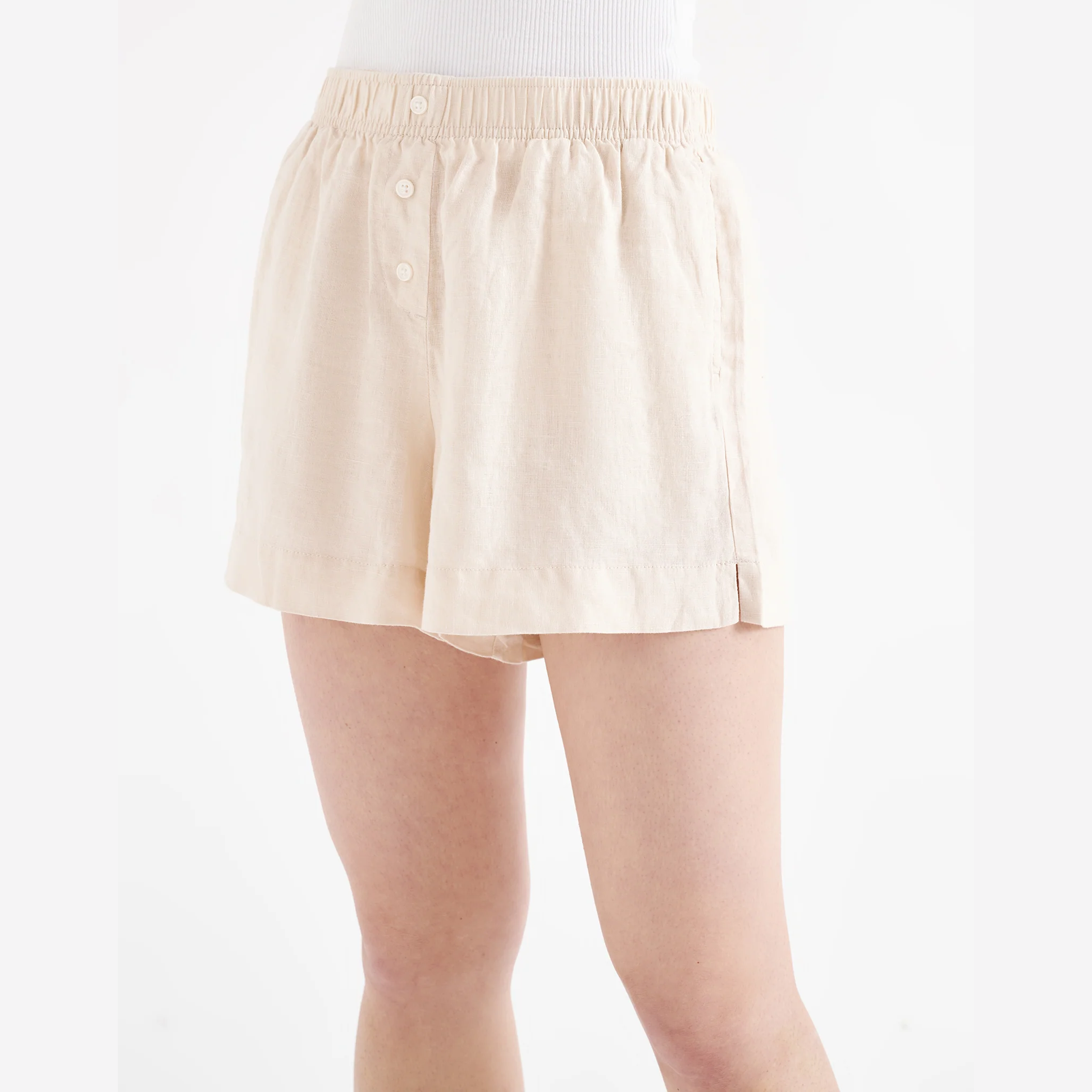 NUDE LUCY Lounge linen short - Pannacotta