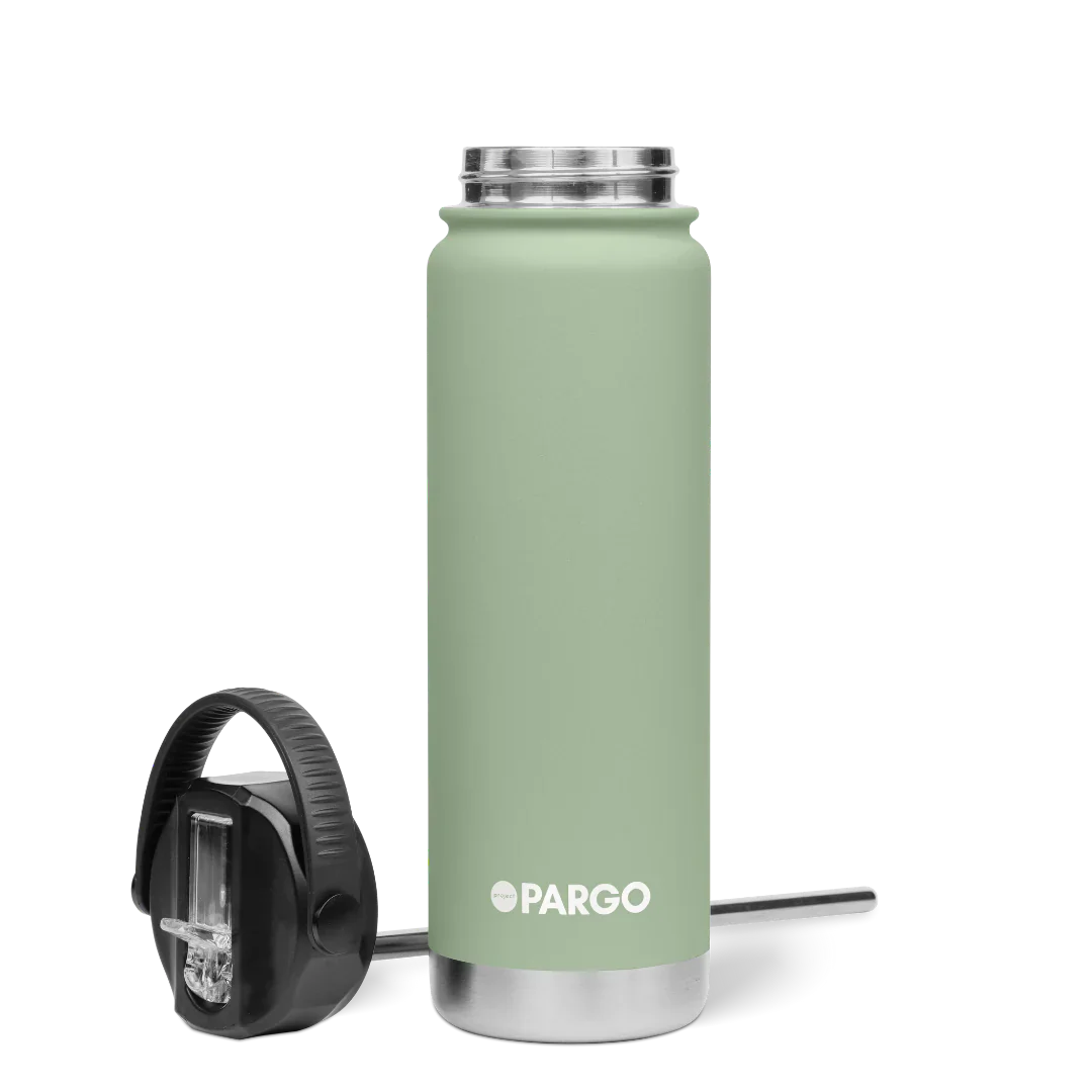 PROJECT PARGO 750mL Insulated Bottle w/ Straw Lid - Eucalypt green