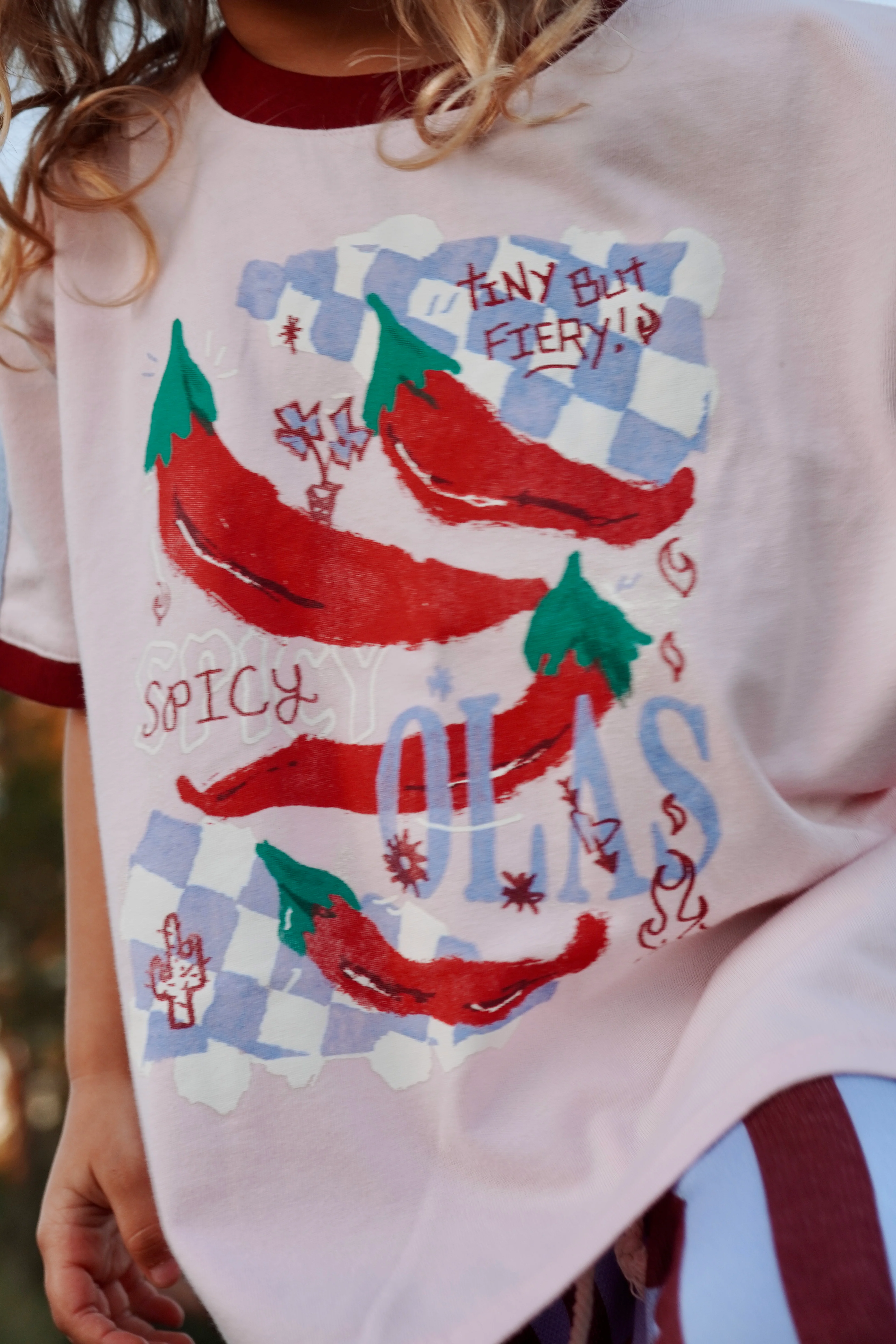 OLAS SUPPLY Tiny but fiery mini tee - Pink salt