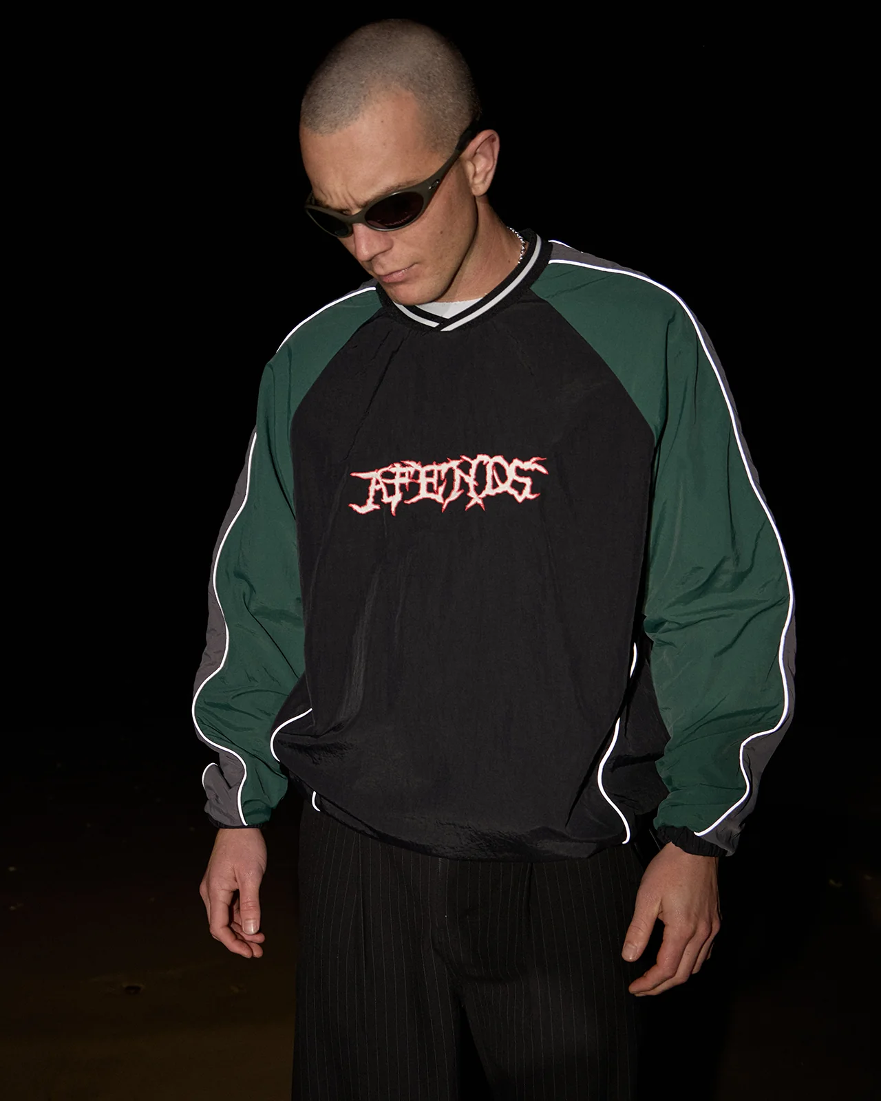 AFENDS Nationals recycled sports crew neck - Black