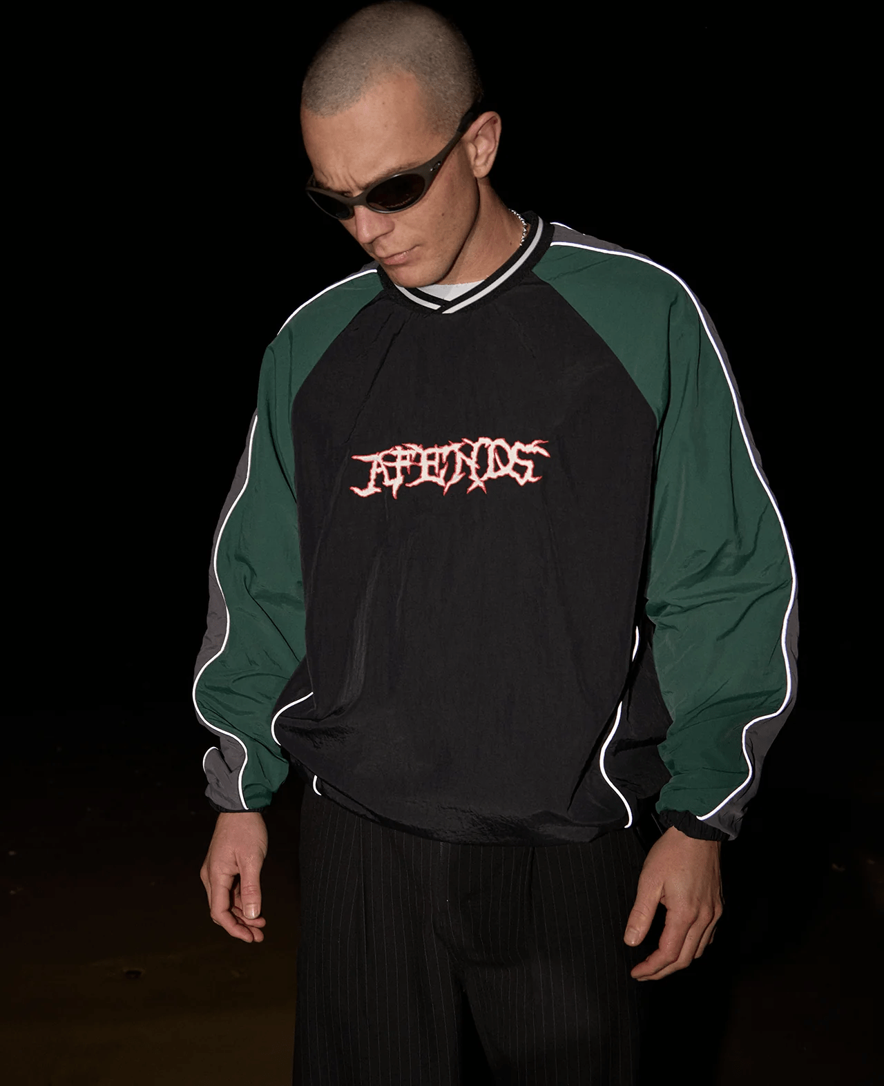 AFENDS Nationals recycled sports crew neck - Black
