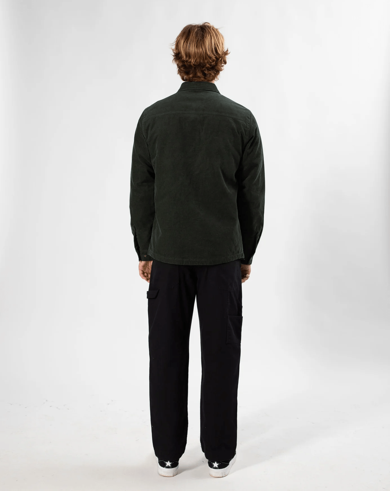 MR SIMPLE Quilted Cord Jacket - Pine