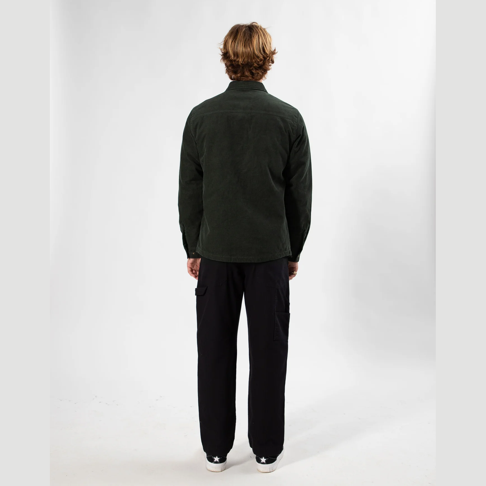 MR SIMPLE Quilted Cord Jacket - Pine