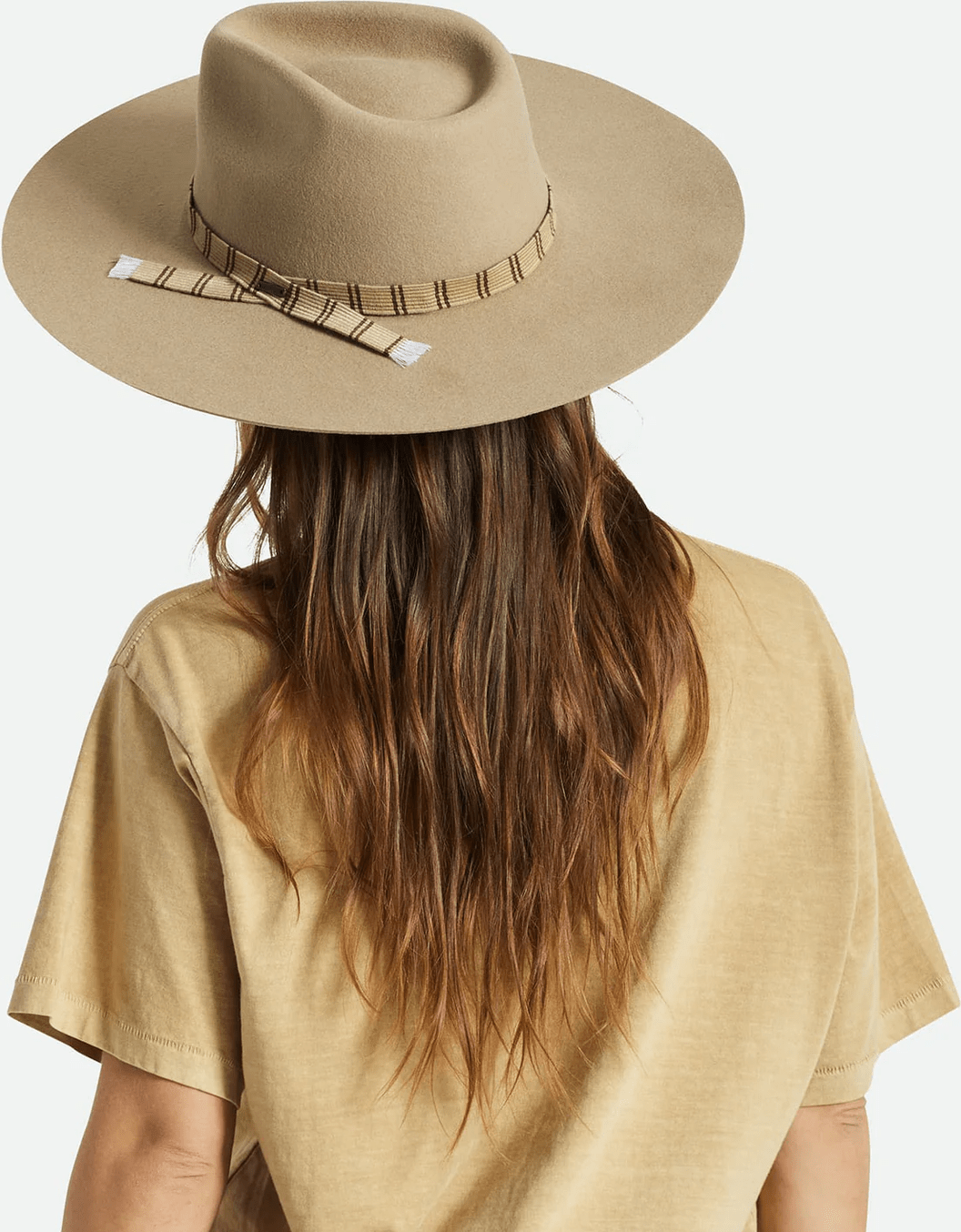 Brixton leigh felt fedora - sand