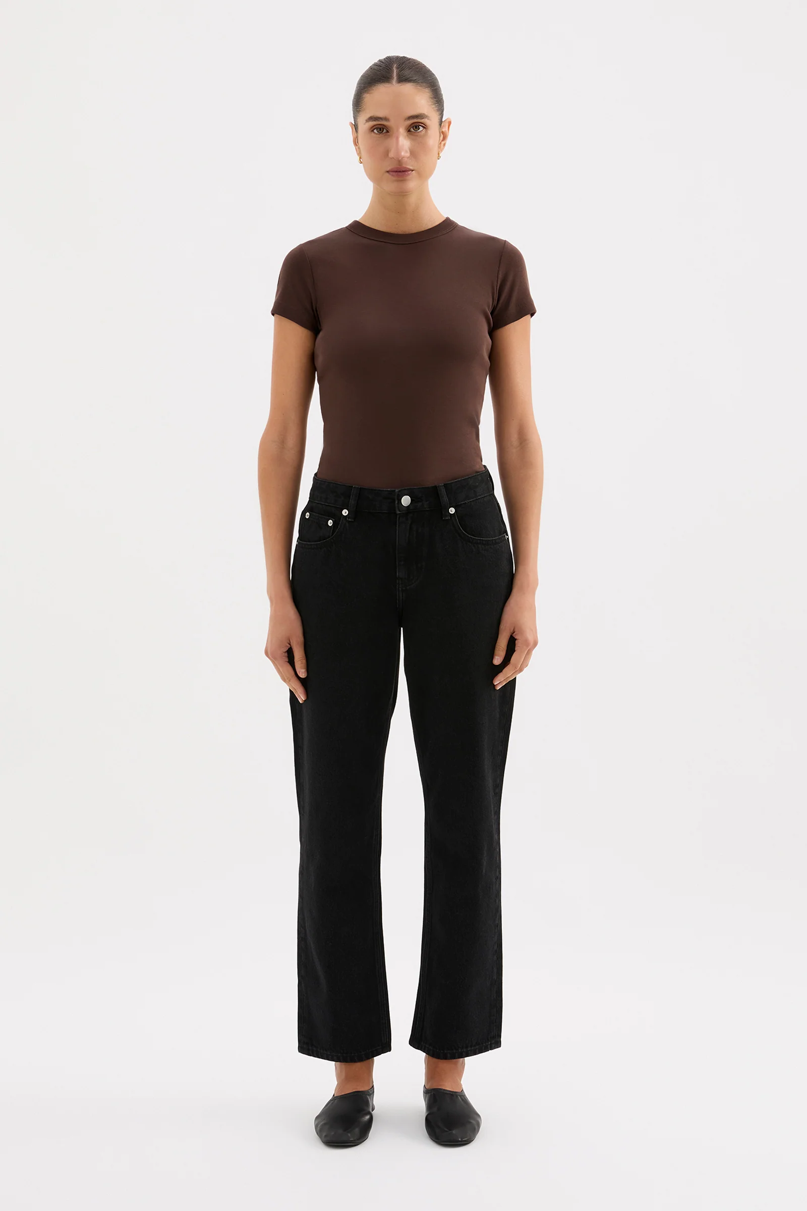 NUDE LUCY Organic Baby Tee - Chocolate