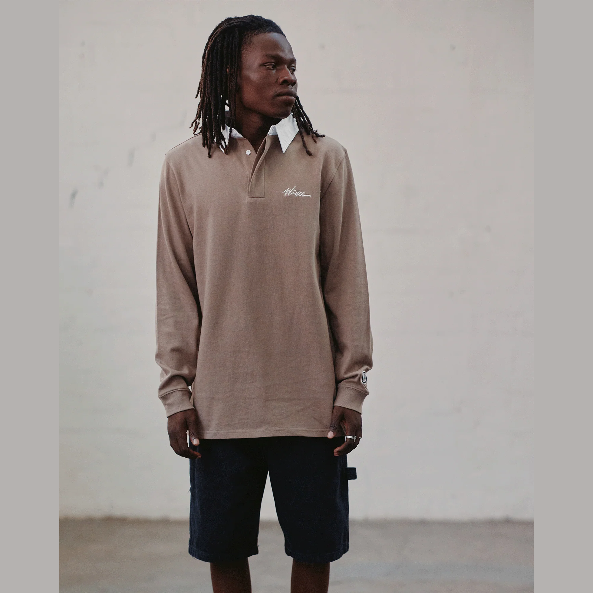 WNDRR Script rugby top - Taupe