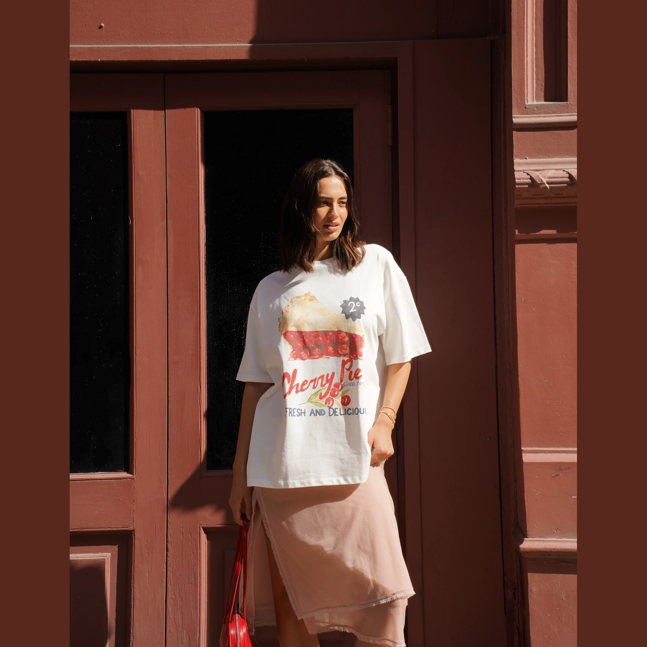 MAKE THE LABEL Cherry Pie Oversize Tee