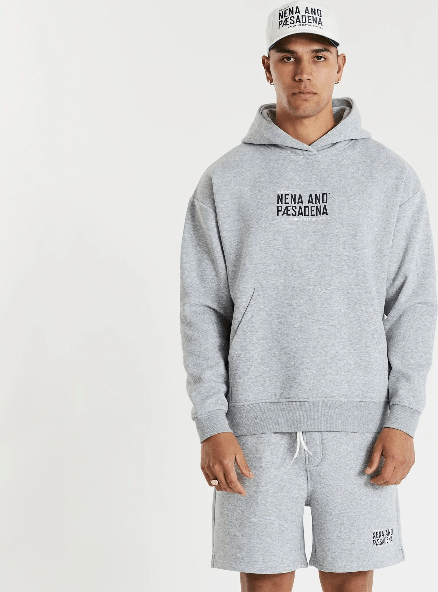 Nxp tournament relaxed hooded sweater- grey marle