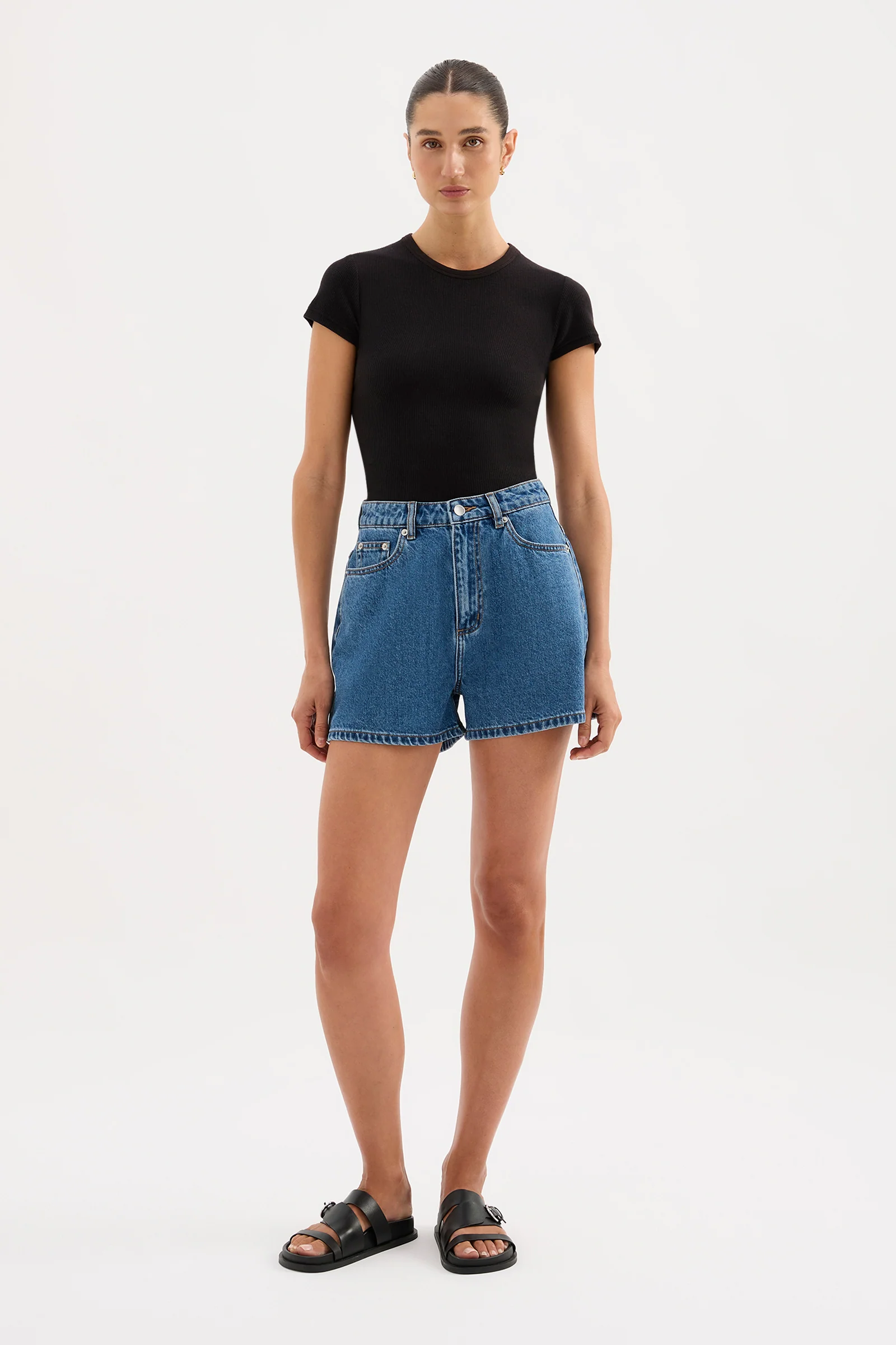 NUDE LUCY Organic Mom Short - Royal Blue