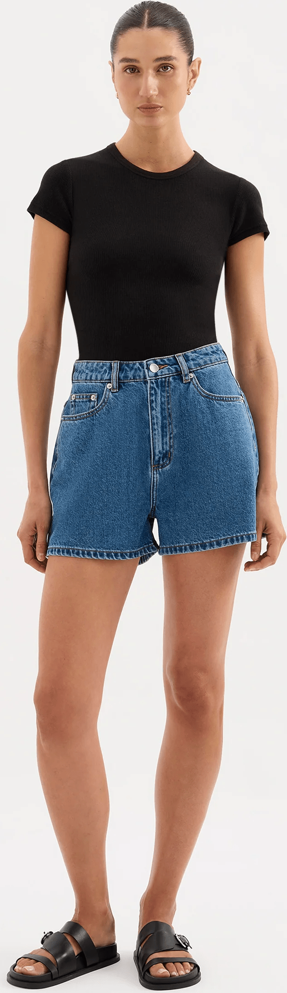 NUDE LUCY Organic Mom Short - Royal Blue