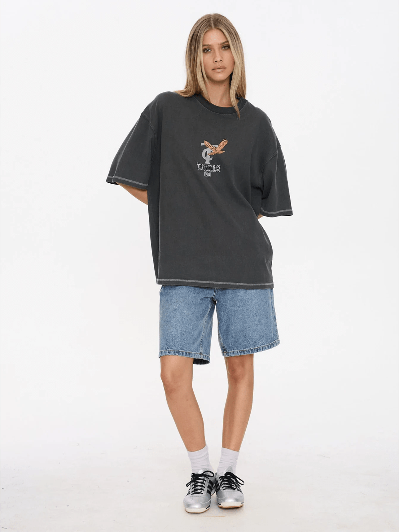 THRILLS Take It Easy Oversized Tee - Merch Black