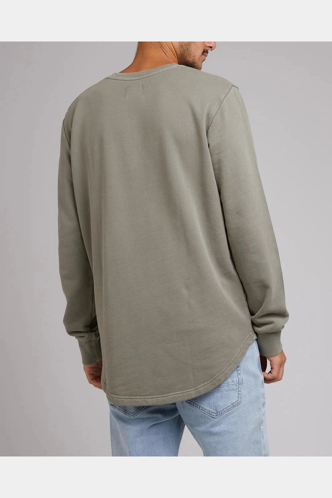 Silent Theory Curved Hem Crew Khaki