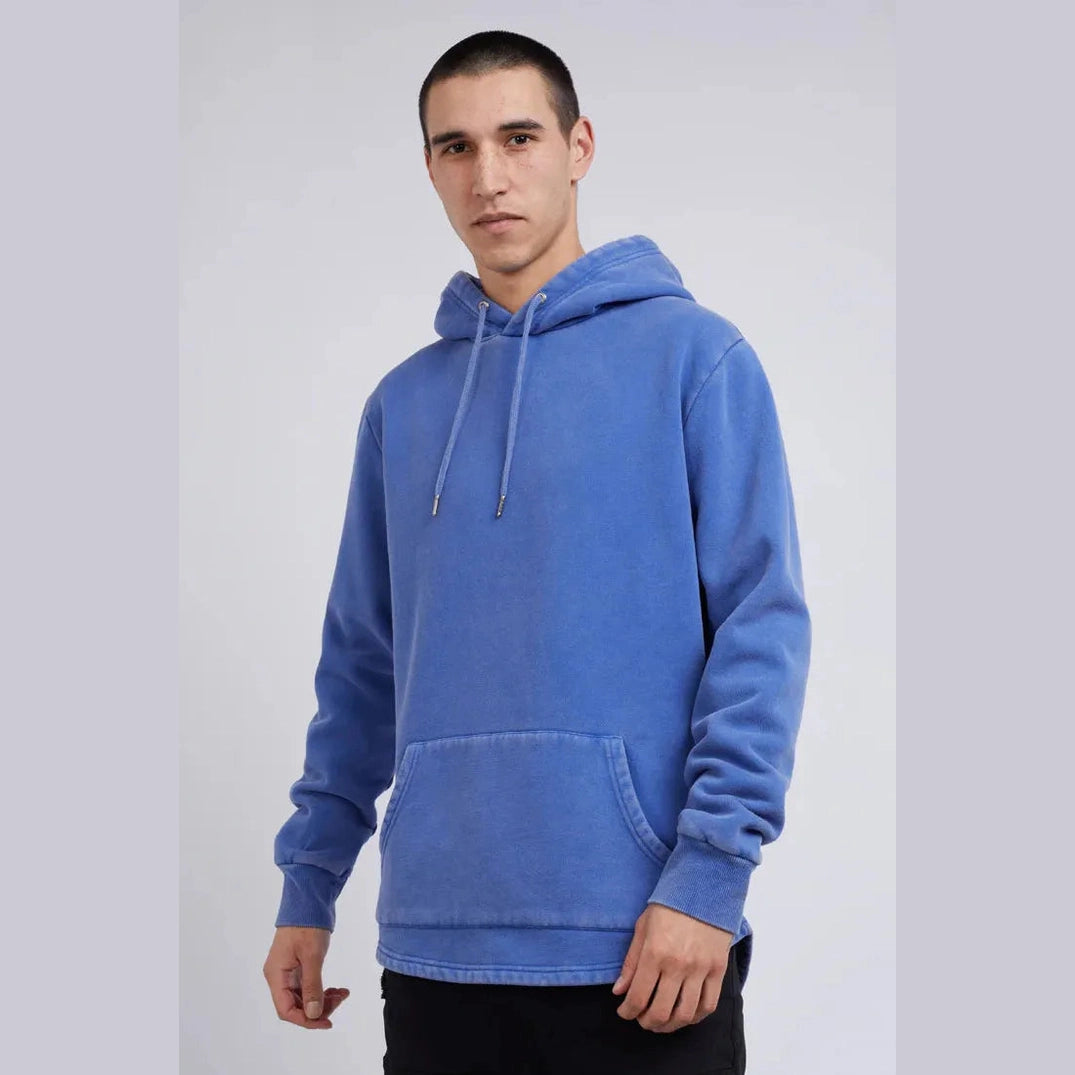 SILENT THEORY Curved hem hoody - Blue