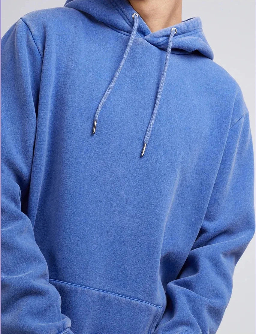 SILENT THEORY Curved hem hoody - Blue