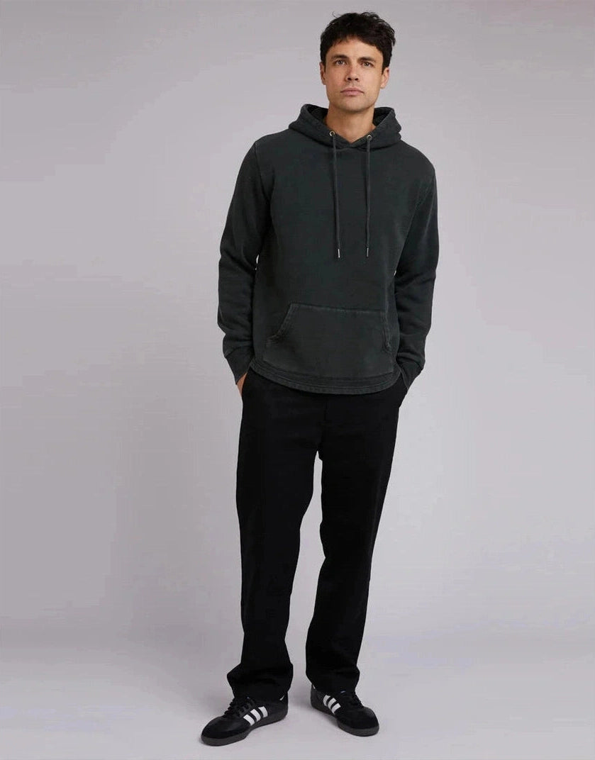 Silent Theory CURVED HEM HOODY DARK GREEN