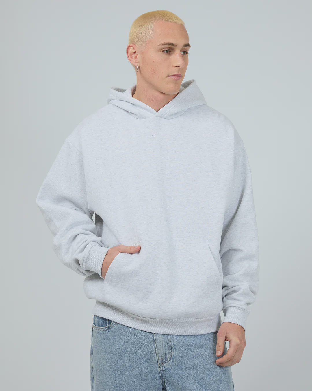 SILENT THEORY Box Hoodie - Grey Marle