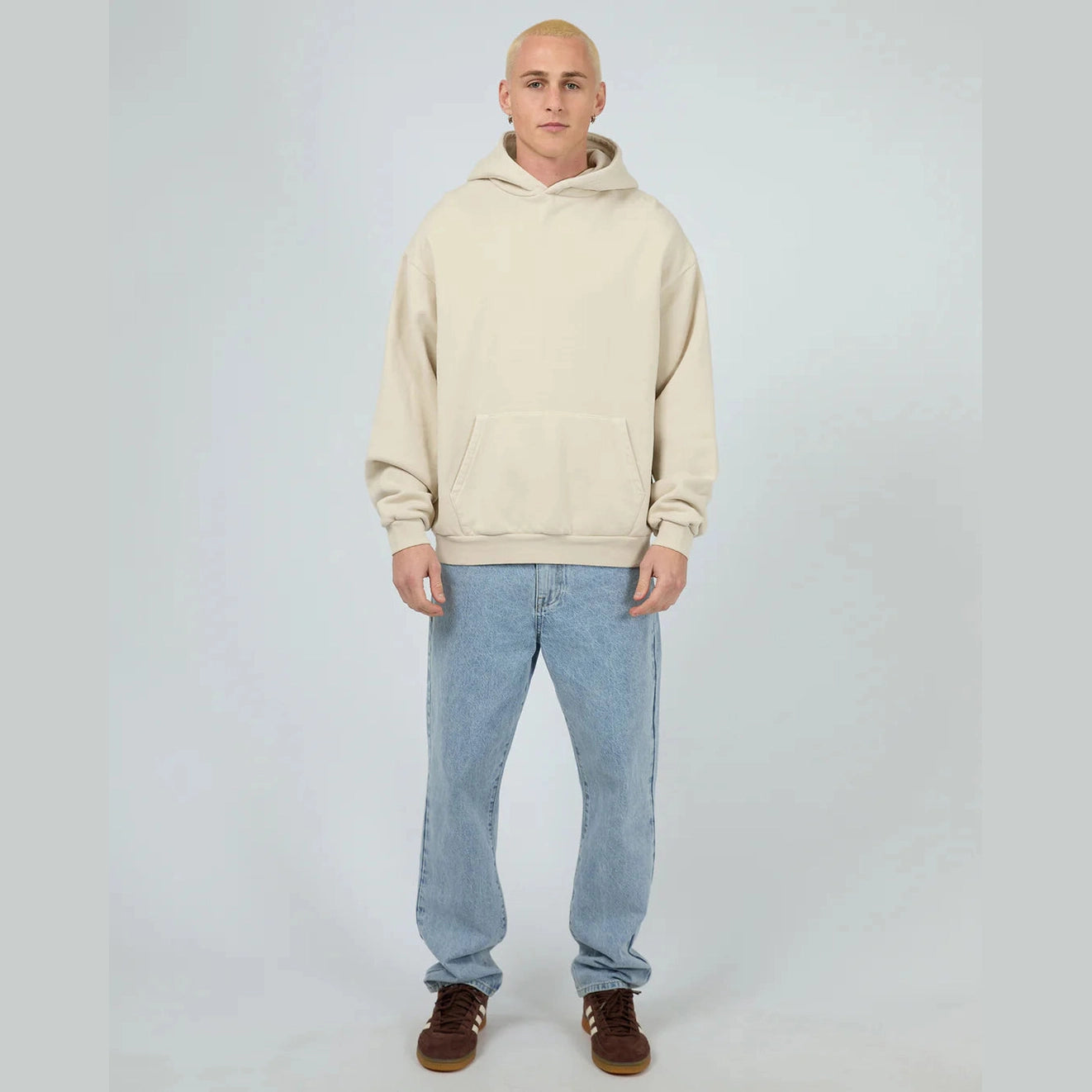 SILENT THEORY Box Hoodie - Chalk