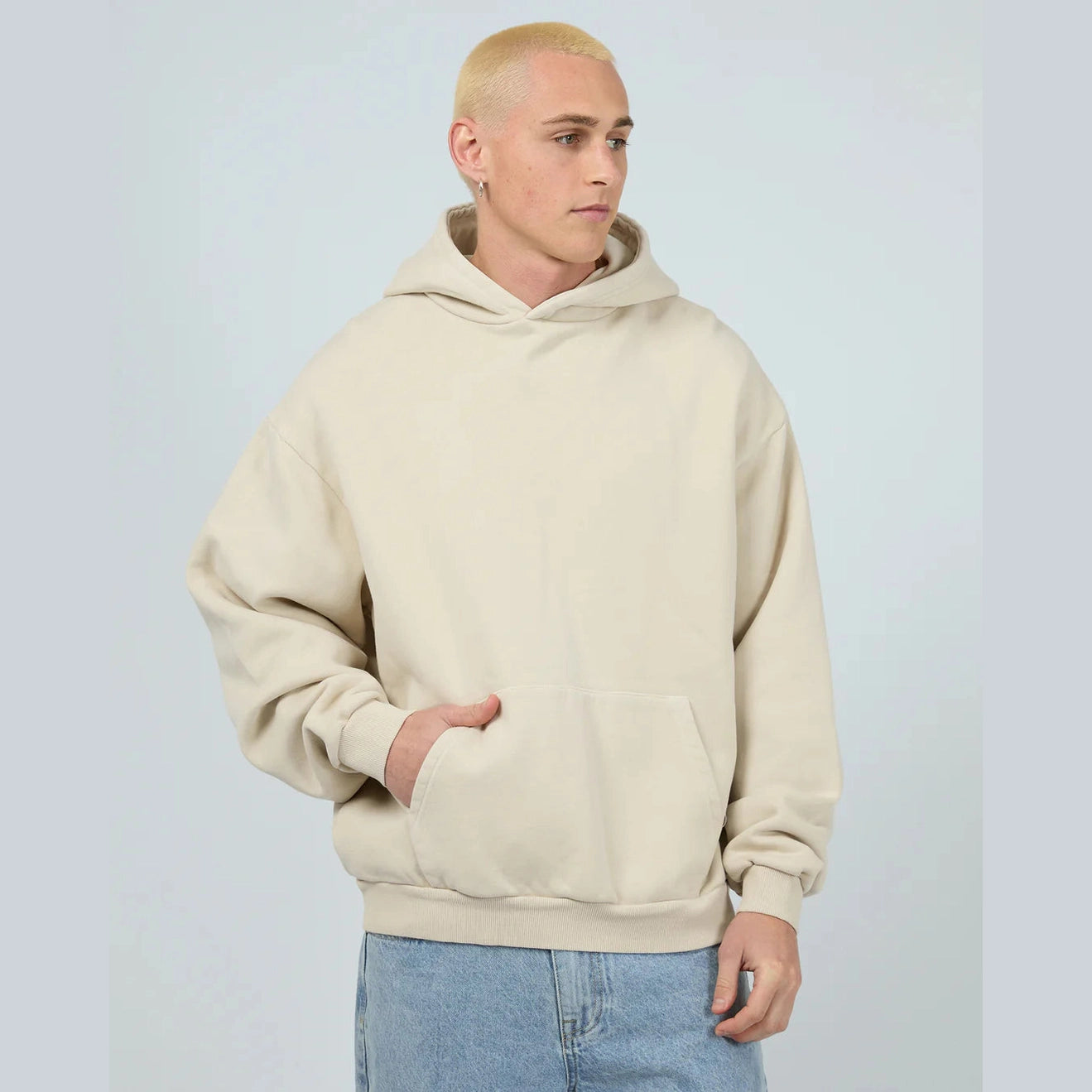 SILENT THEORY Box Hoodie - Chalk