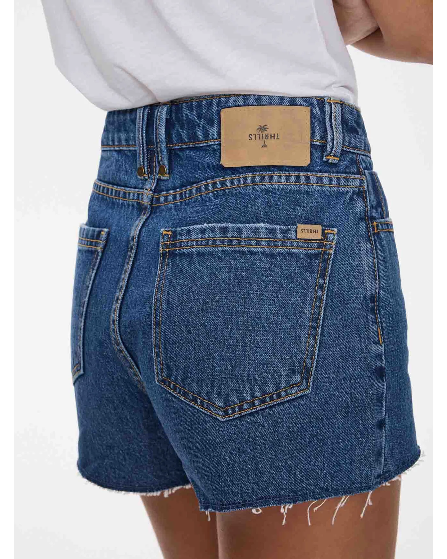 THRILLS Sadie High Rise Micro Short - Deep Vintage Blue