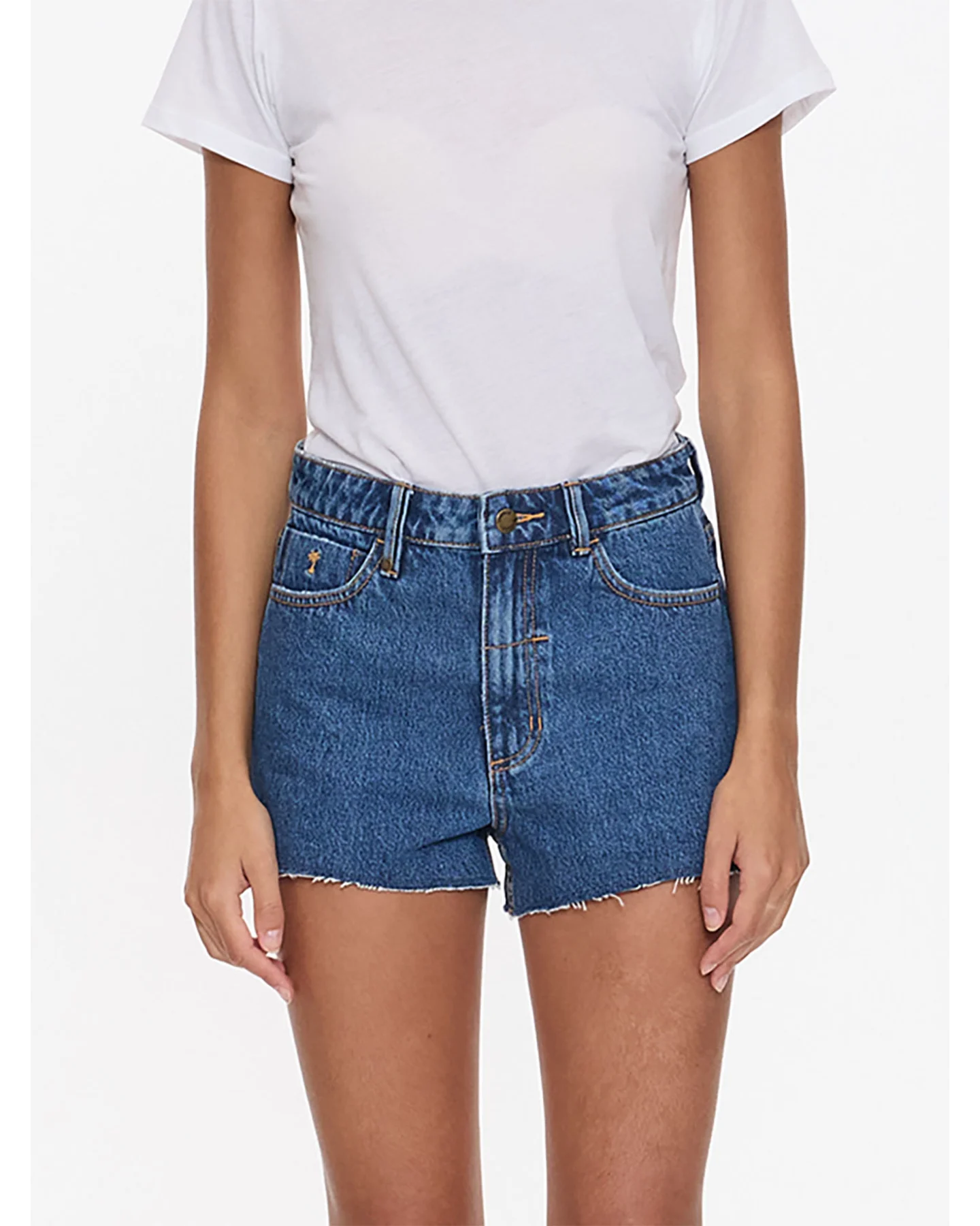 THRILLS Sadie High Rise Micro Short - Deep Vintage Blue