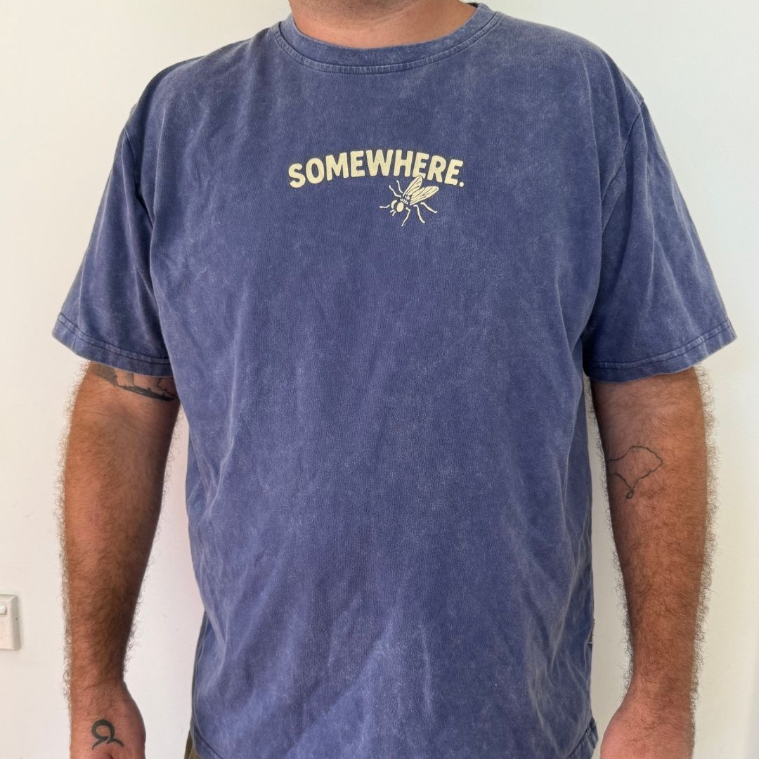 Somewhere – Beer Bandit Tee – Washed Blue