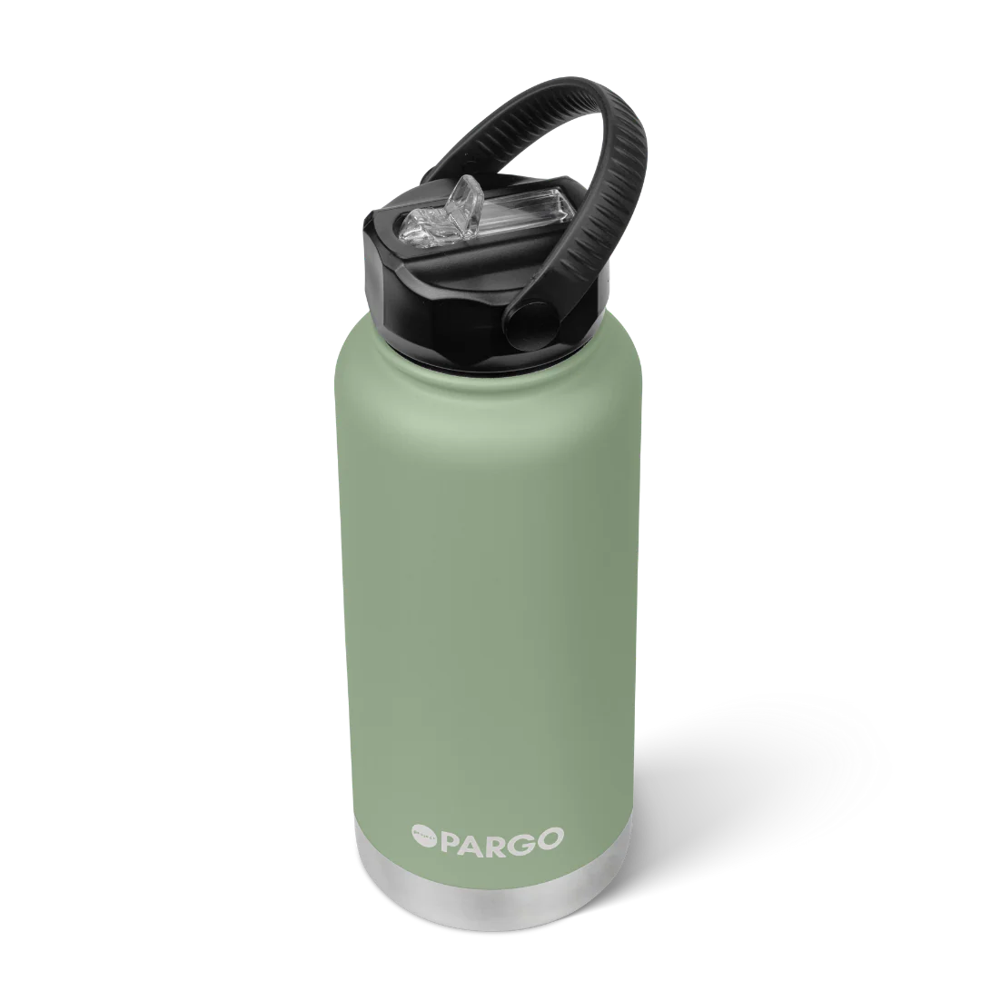PARGO PROJECT 950mL Insulated Bottle w/ Straw Lid - Eucalypt green
