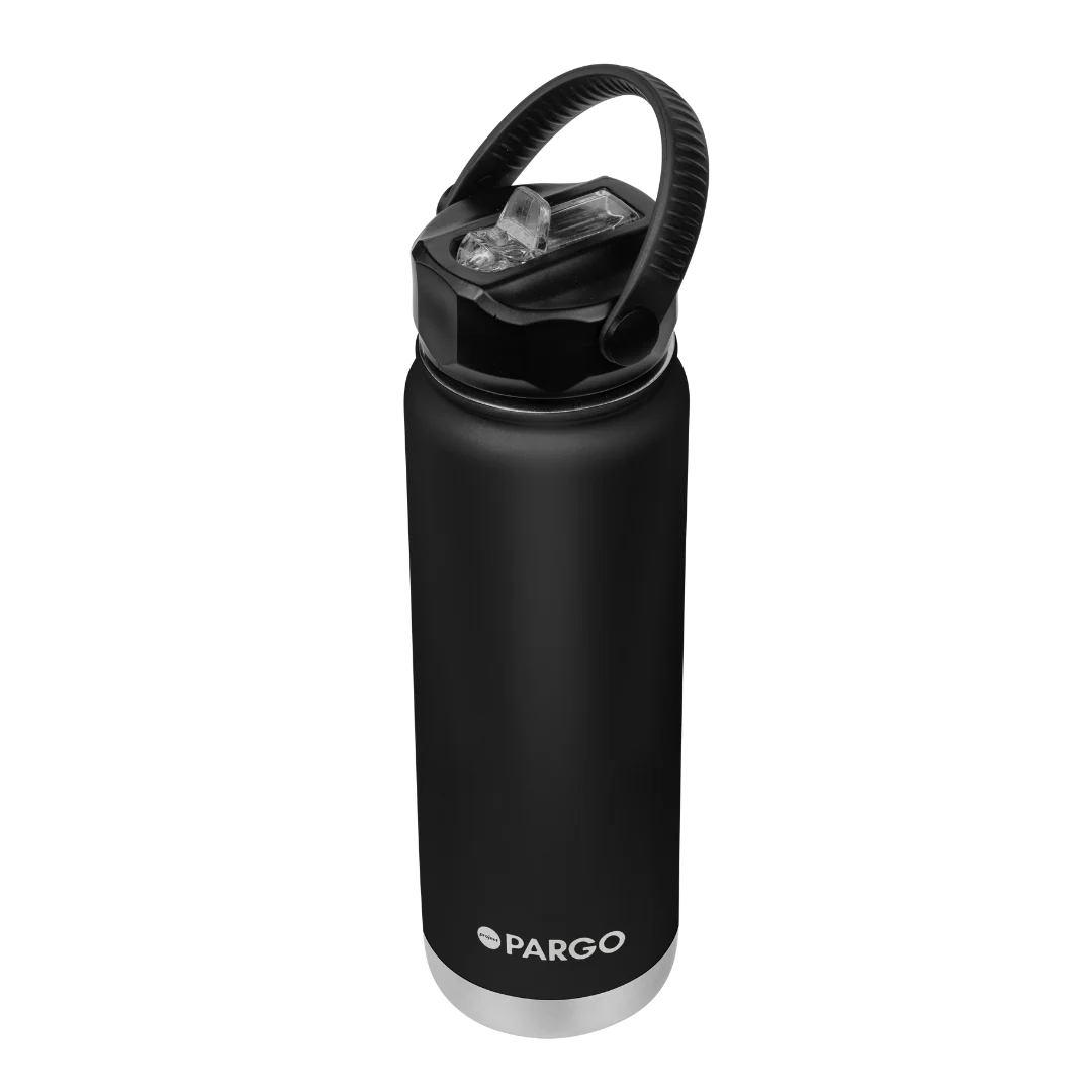 PROJECT PARGO 750mL Insulated Bottle w/ Straw Lid - Midnight black