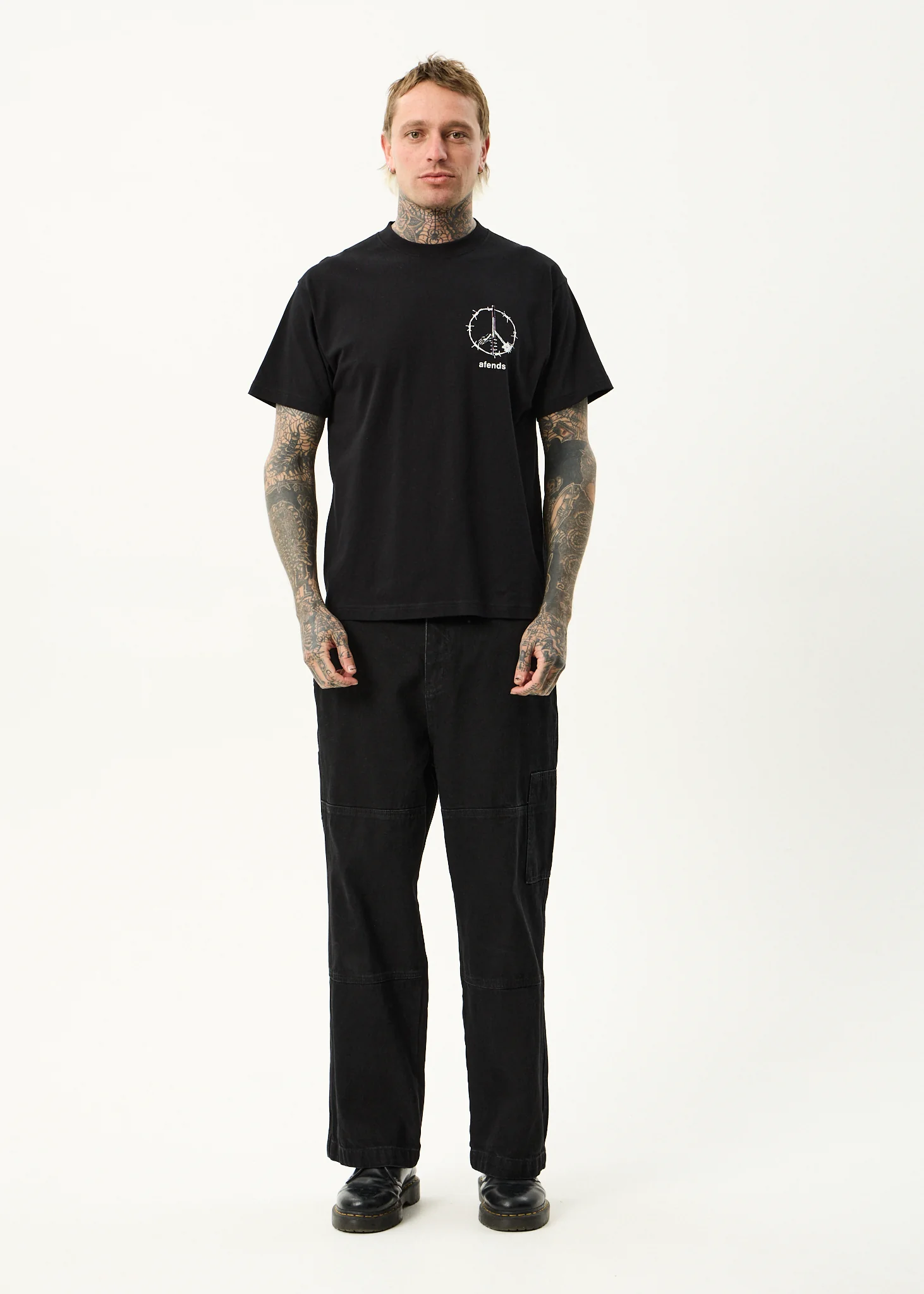 AFENDS Energy boxy tee - Black