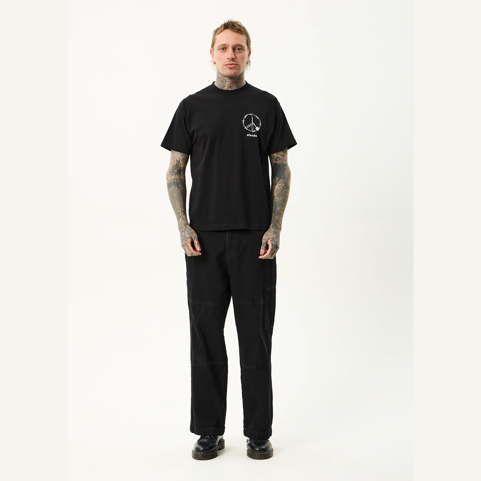 AFENDS Energy boxy tee - Black