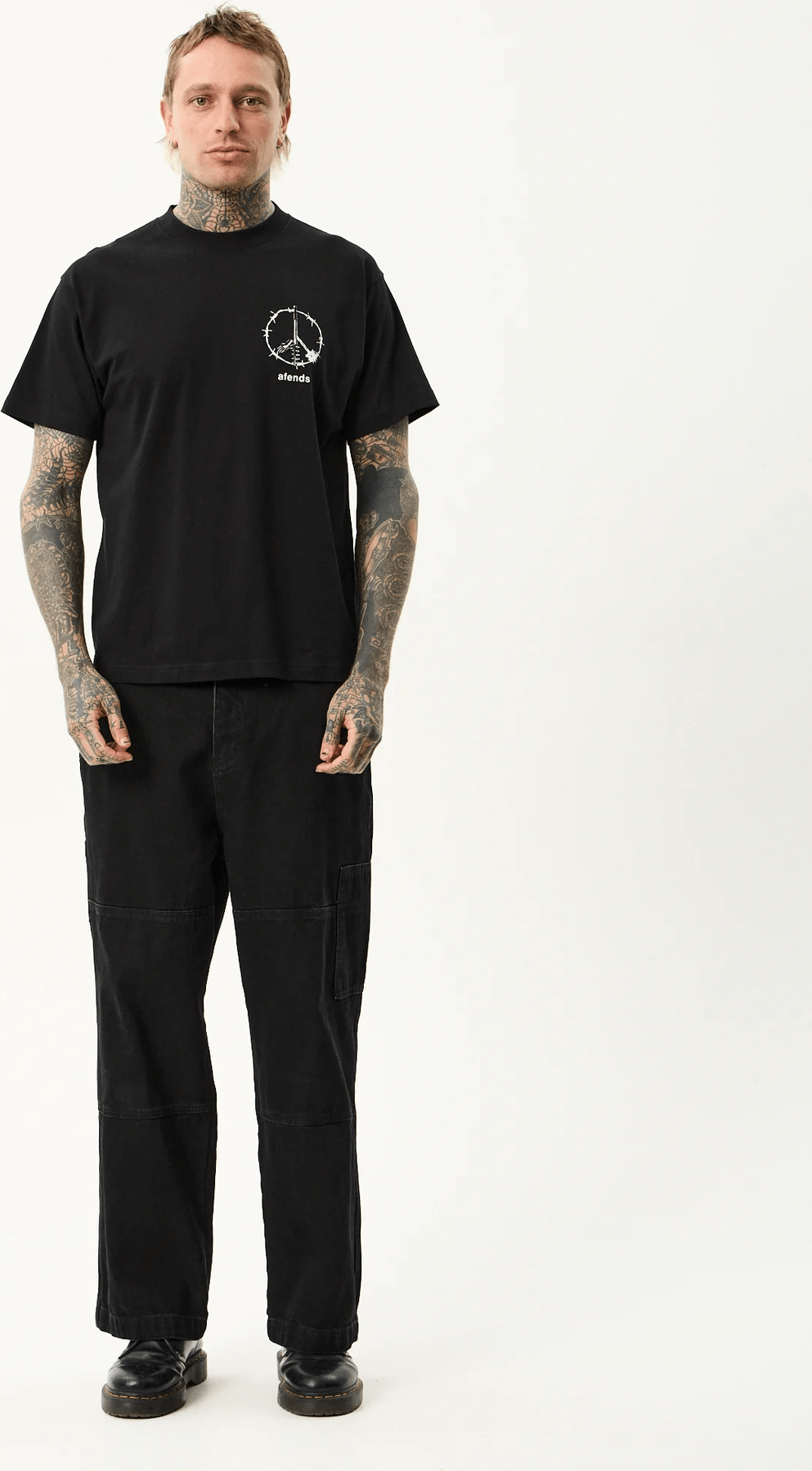 AFENDS Energy boxy tee - Black