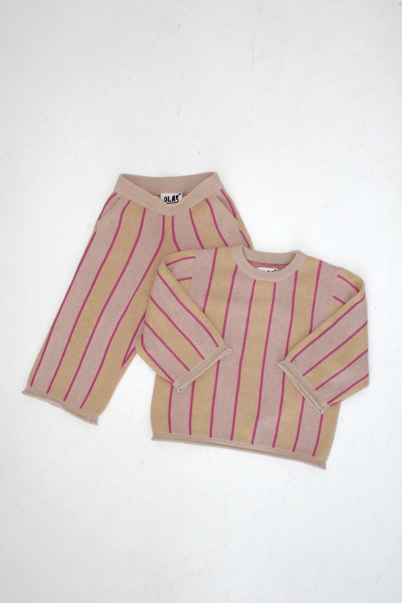 OLAS SUPPLY Haze mini knit pant - Sunlight stripe
