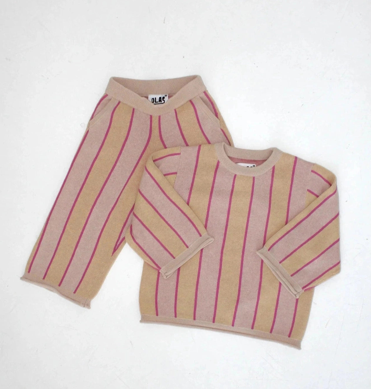 OLAS SUPPLY Haze mini knit pant - Sunlight stripe