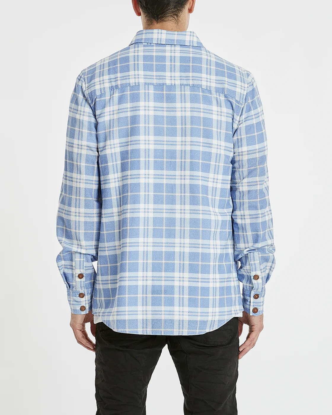 Kscy trusted casual long sleeve shirt - purple/tan check