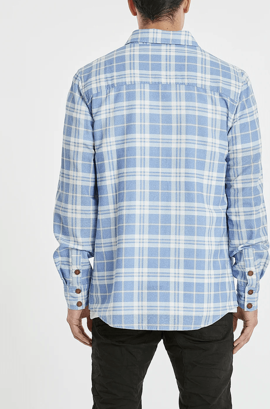 Kscy trusted casual long sleeve shirt - purple/tan check