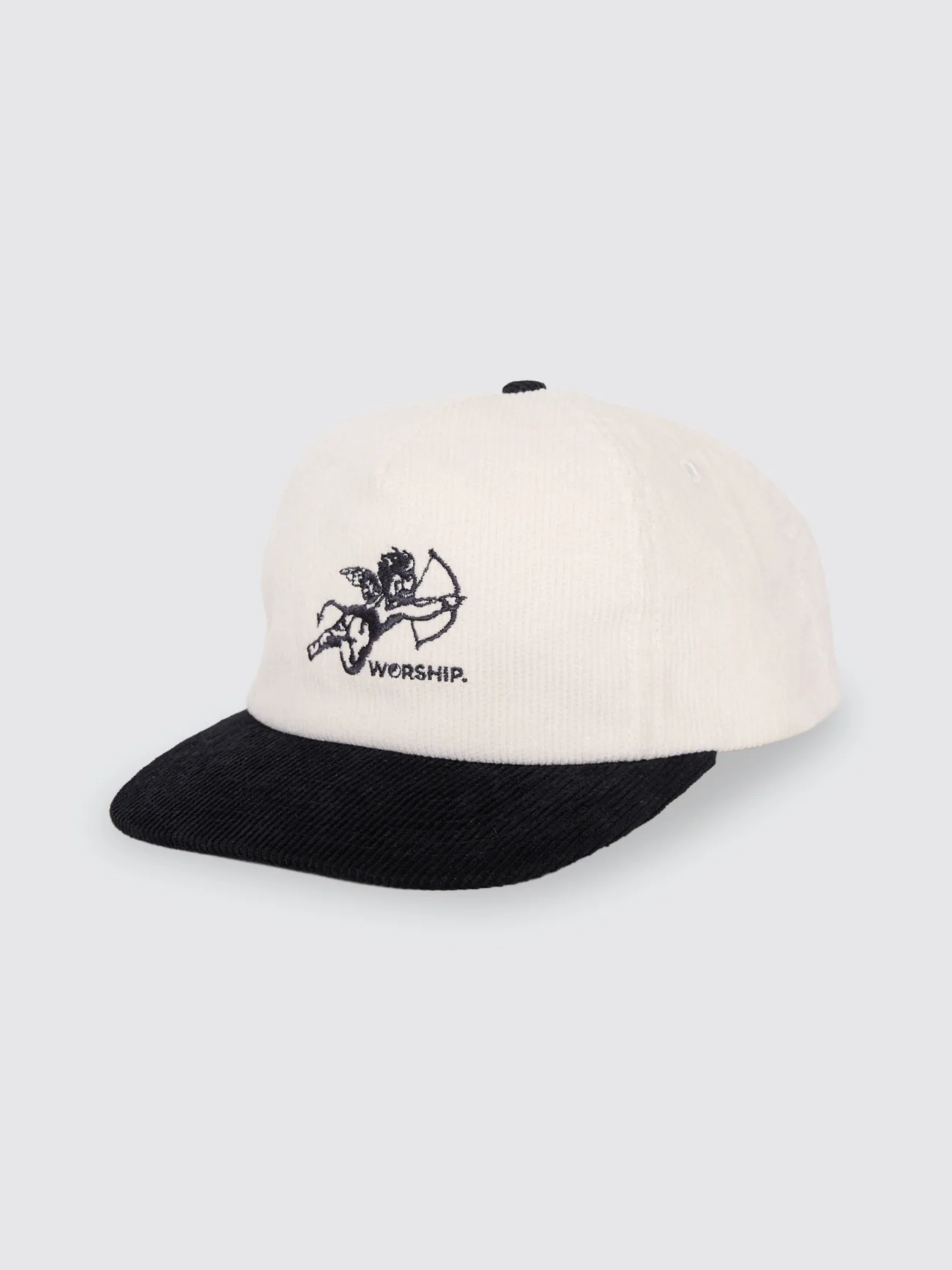 WORSHIP Cherub Cord Hat - Cream/Black