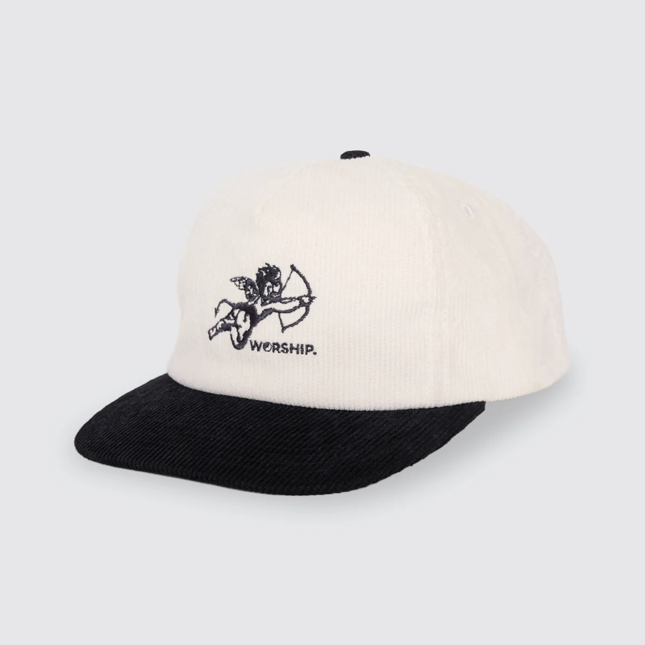 WORSHIP Cherub Cord Hat - Cream/Black