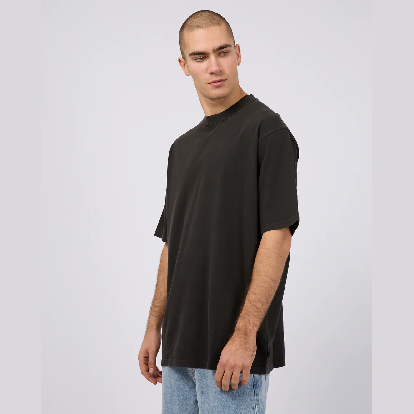 SILENT THEORY Heavy weight tee - Washed black