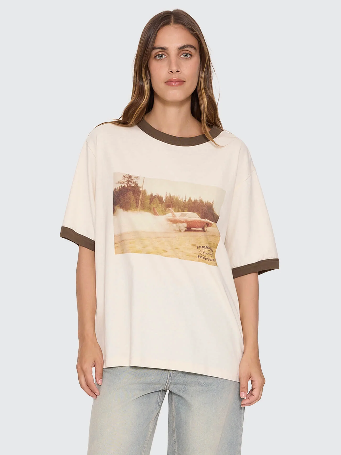 THRILLS Last Stop Box Fit Tee - Heritage white