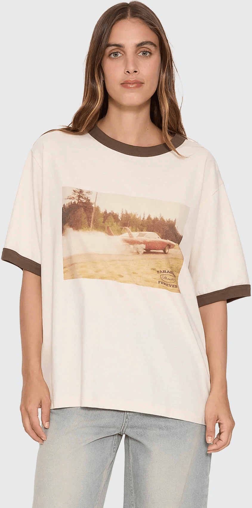 THRILLS Last Stop Box Fit Tee - Heritage white