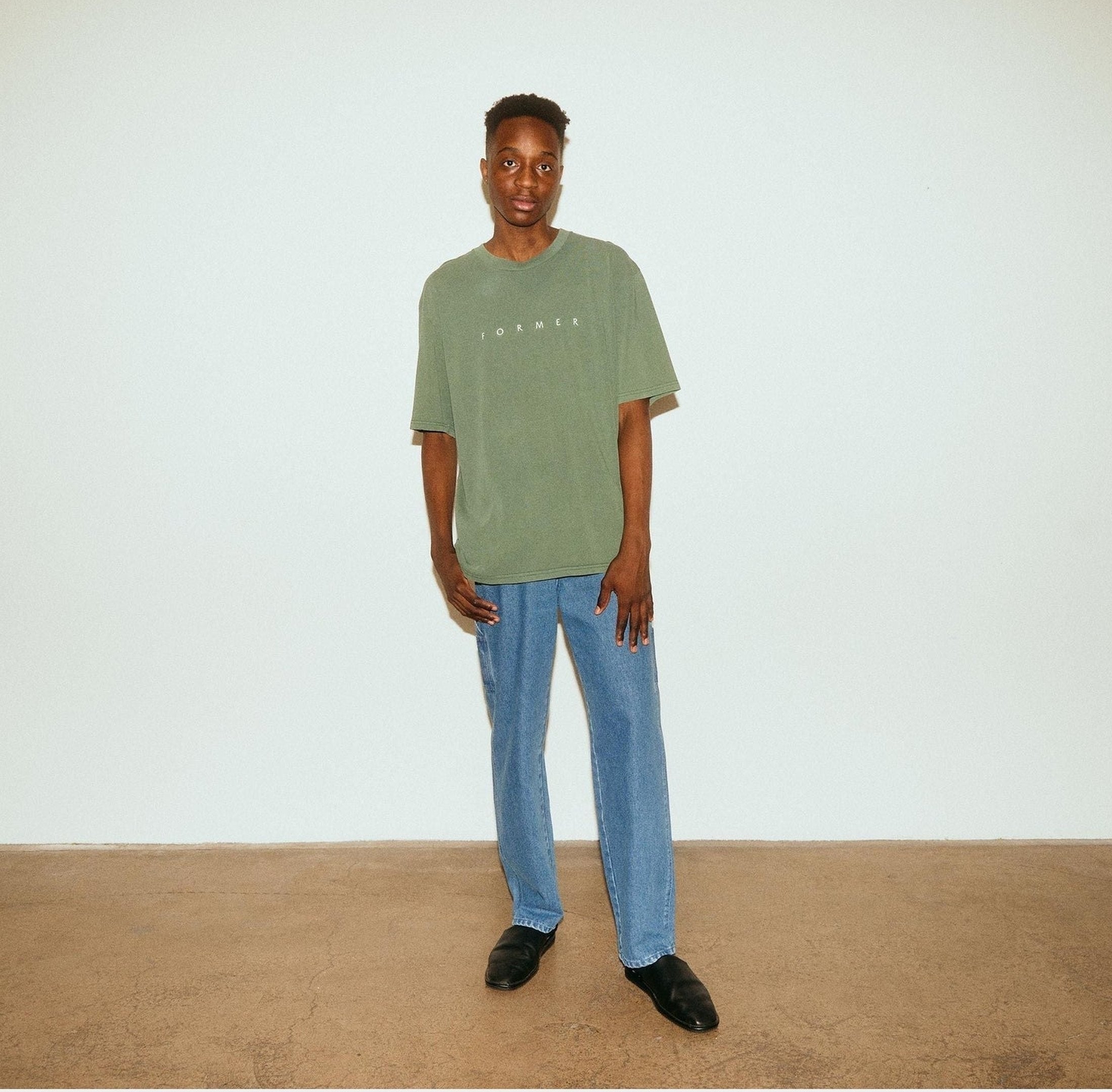 FORMER Suspend os t-shirt - Washed green