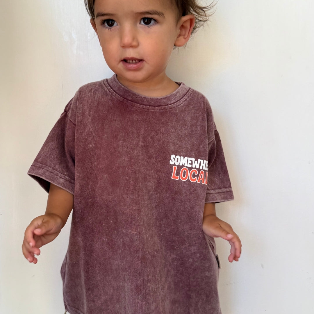 Somewhere Mini - Local Tee - Maroon