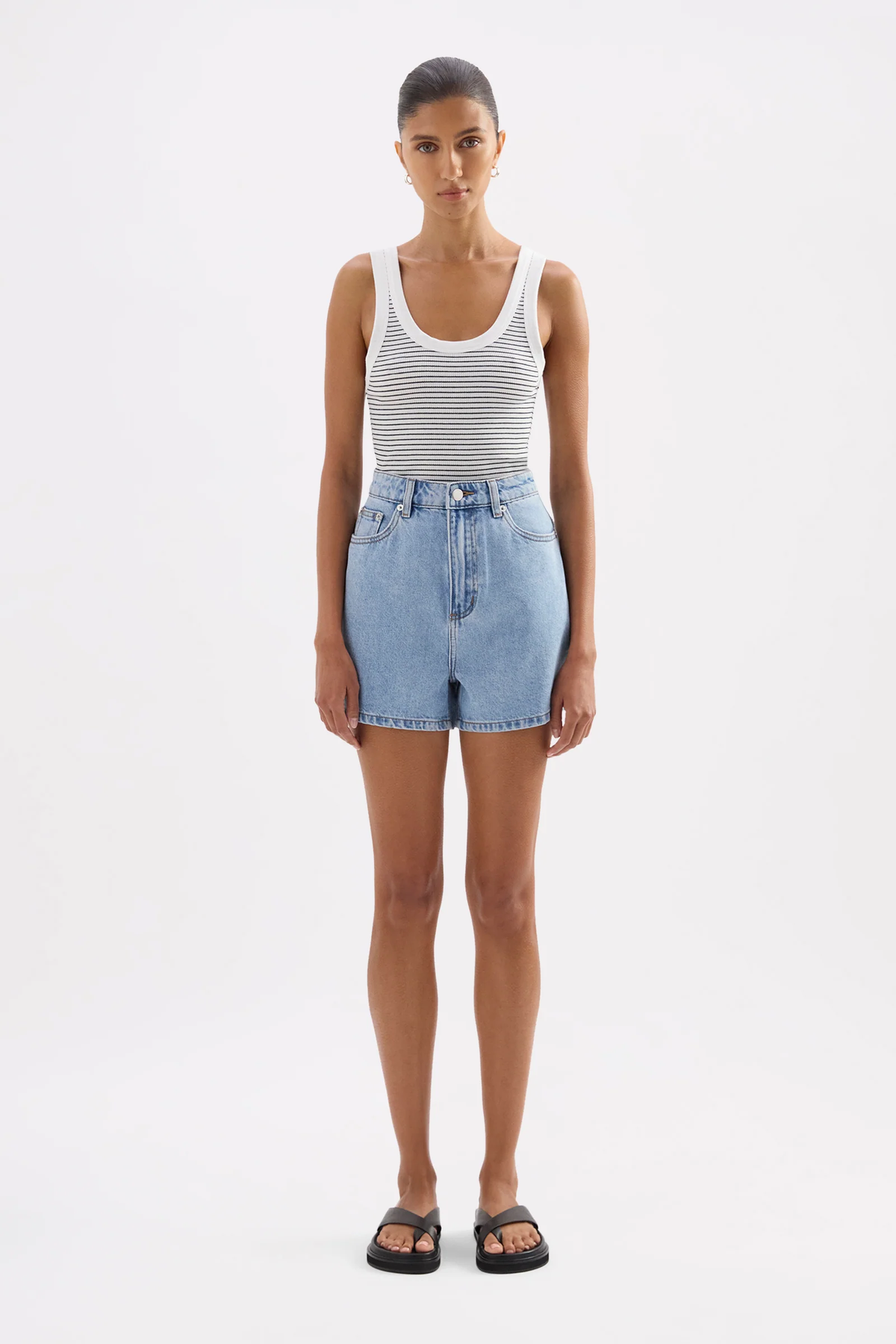 Nude Lucy Organic Mom Short Soft blue