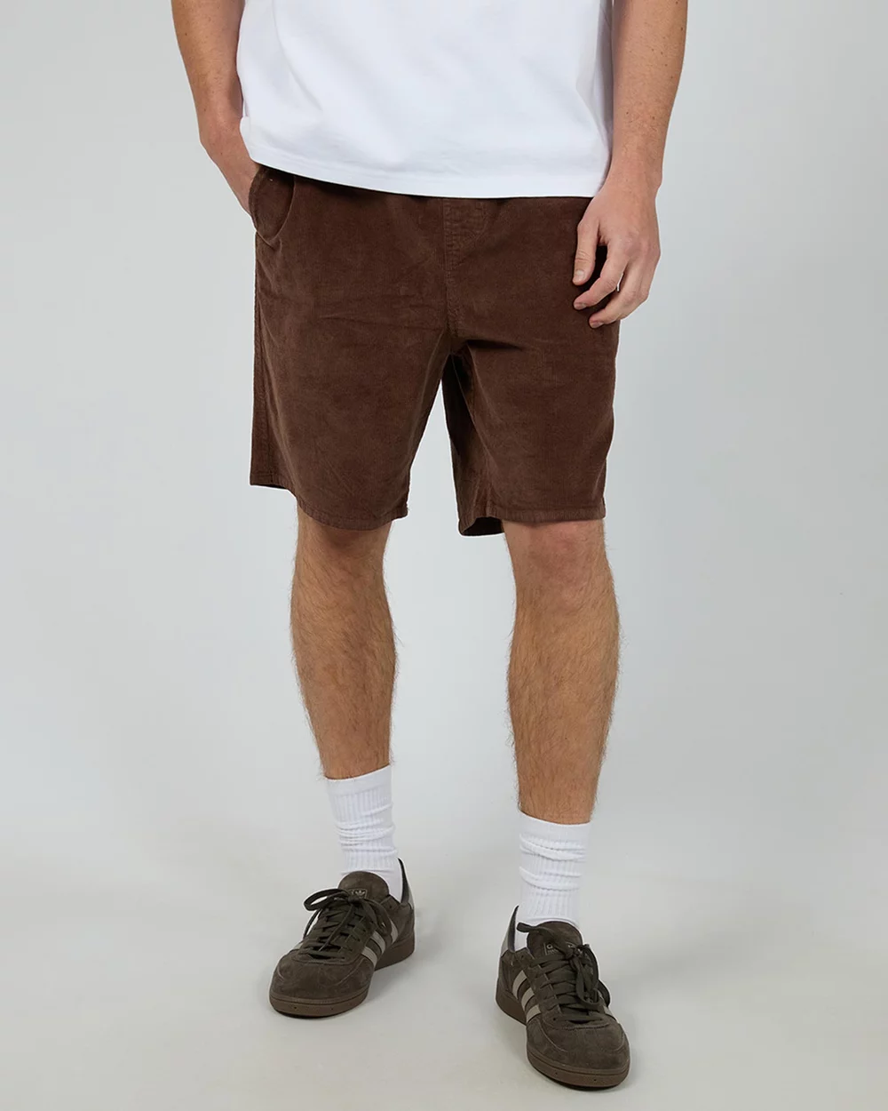 SILENT THEORY Cord short - Brown