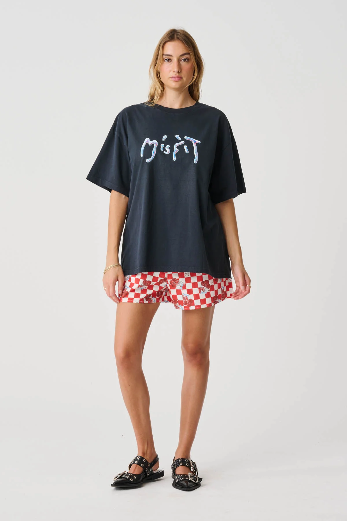 MISFIT Liquid chrome tee - Thrift black