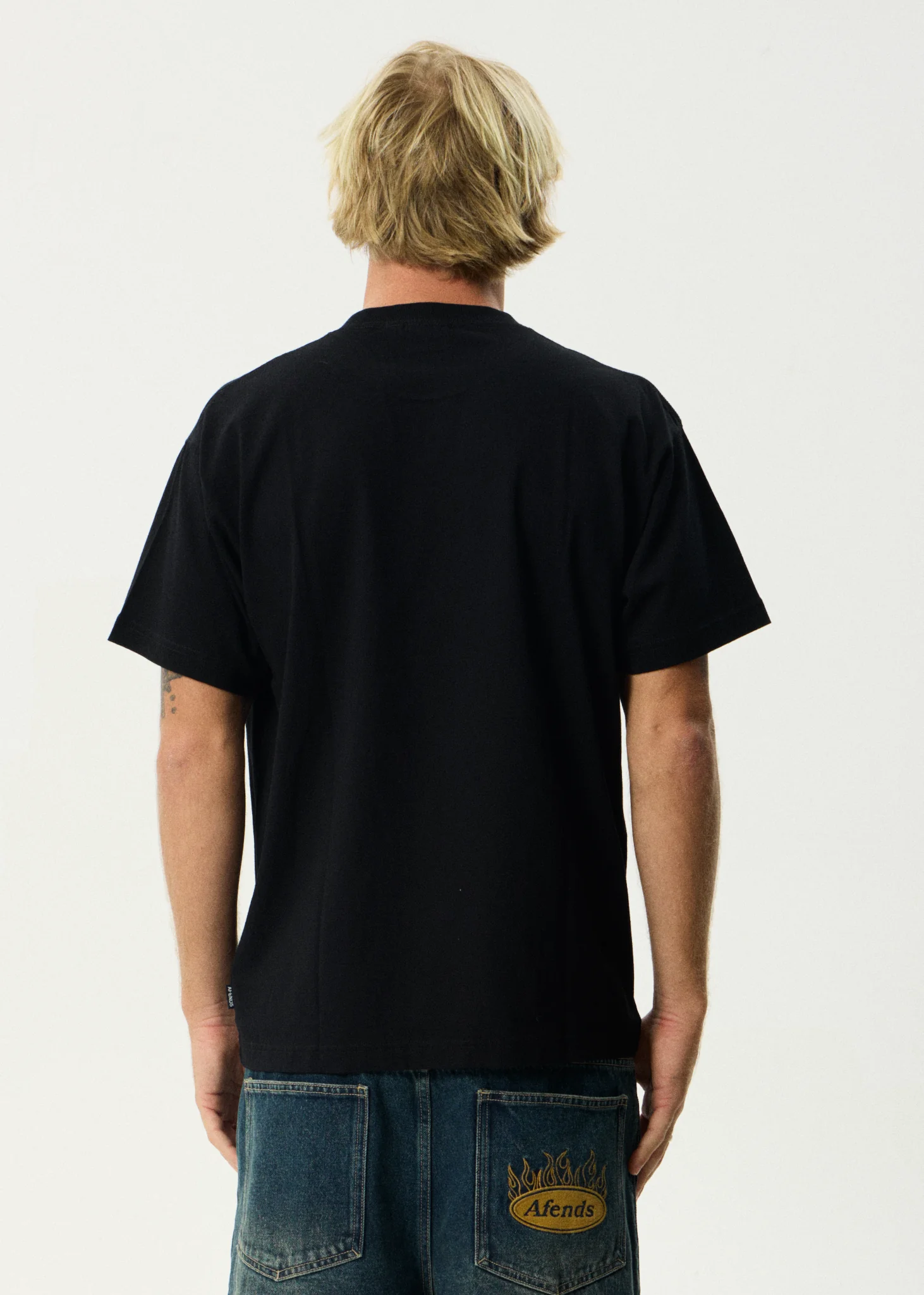 AFENDS Flame On- Boxy Tee - Black