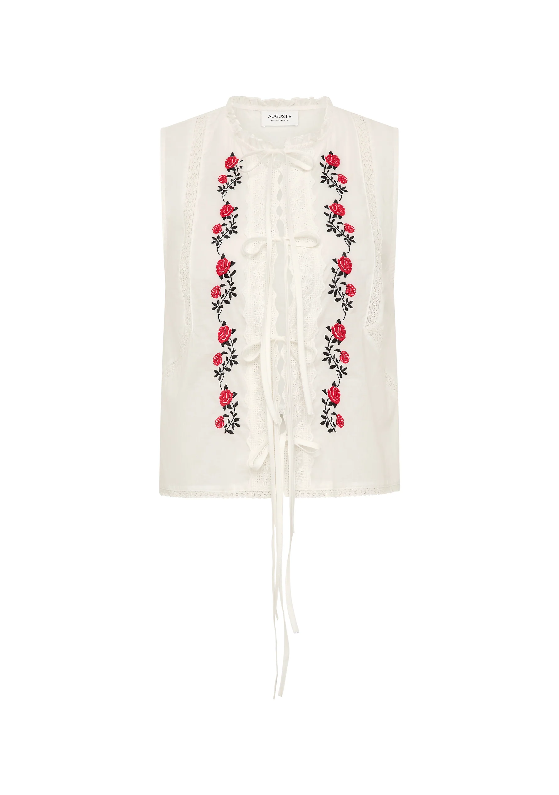 AUGUSTE THE LABEL Bellamy Embroidered Blouse - White