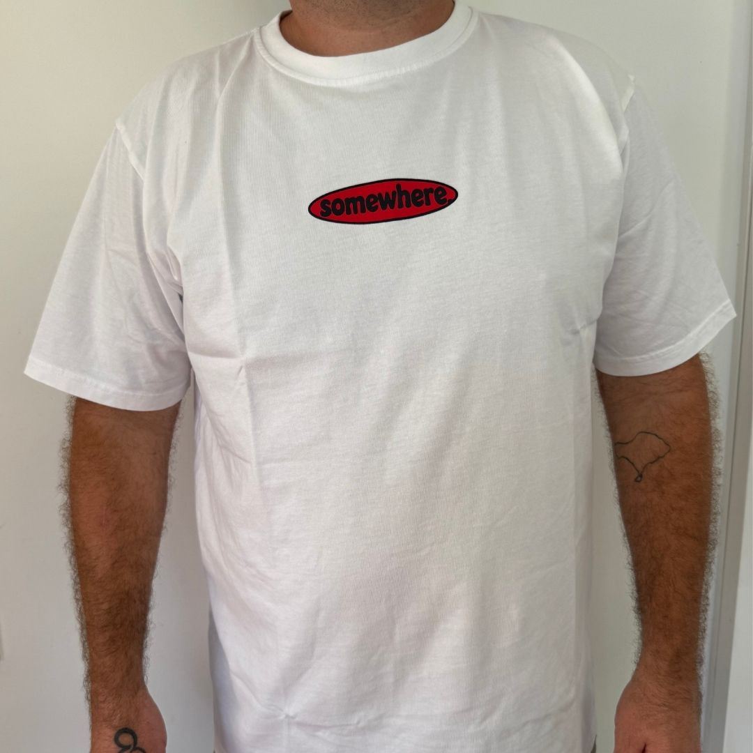 Somewhere – The Retro Tee – White